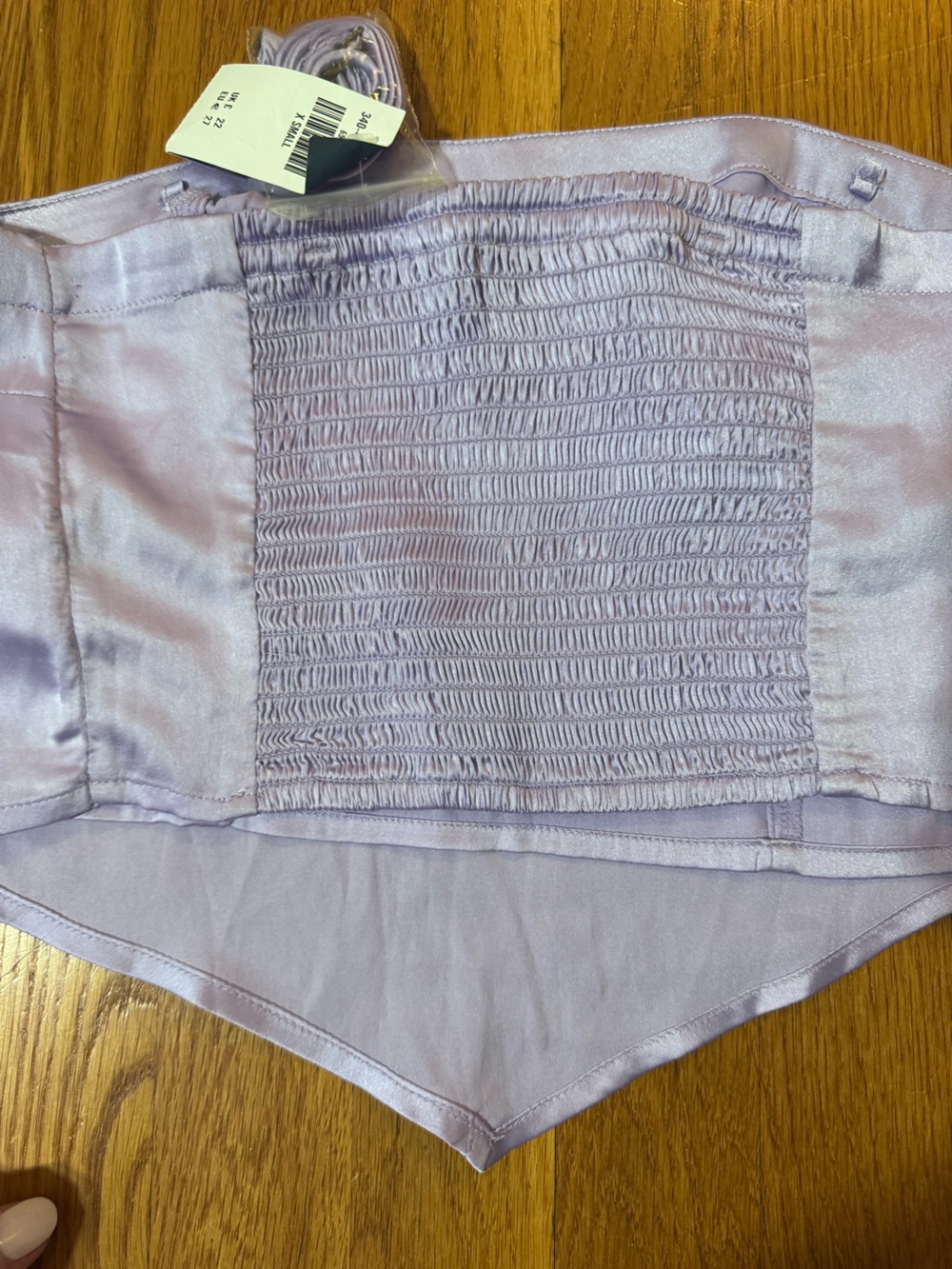 Lilac Satin Bandana Top NWT - Picture 5 of 5